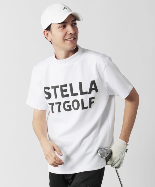 セール】蛍光ｶﾗｰｺﾞﾙﾌﾓｯｸﾈｯｸ半袖T（Tシャツ/カットソー）｜stella77golf
