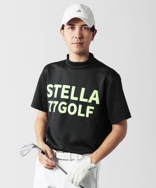 セール】蛍光ｶﾗｰｺﾞﾙﾌﾓｯｸﾈｯｸ半袖T（Tシャツ/カットソー）｜stella77golf