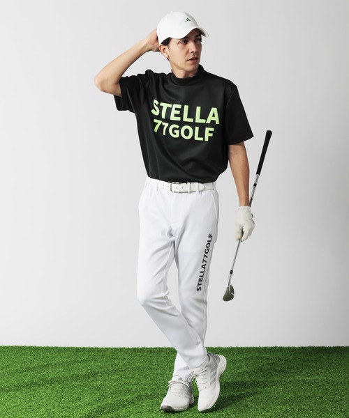 stella77golf（ステラセブンティーンセブンゴルフ）の「蛍光ｶﾗｰｺﾞﾙﾌﾓｯｸﾈｯｸ半袖T（Tシャツ/カットソー・メンズ・ブラック/ホワイト/オレンジ系/イエロー系・SMALL/MEDIUM/LARGE/X-LARGE）」の8枚目の写真