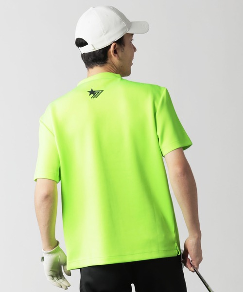 stella77golf（ステラセブンティーンセブンゴルフ）の「蛍光ｶﾗｰｺﾞﾙﾌﾓｯｸﾈｯｸ半袖T（Tシャツ/カットソー・メンズ・ブラック/ホワイト/オレンジ系/イエロー系・SMALL/MEDIUM/LARGE/X-LARGE）」の9枚目の写真