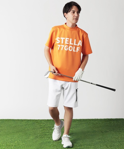 stella77golf（ステラセブンティーンセブンゴルフ）の「蛍光ｶﾗｰｺﾞﾙﾌﾓｯｸﾈｯｸ半袖T（Tシャツ/カットソー・メンズ・ブラック/ホワイト/オレンジ系/イエロー系・SMALL/MEDIUM/LARGE/X-LARGE）」の12枚目の写真