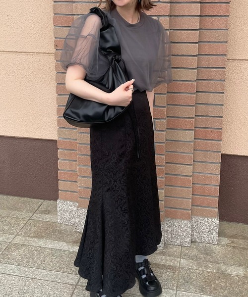 H.TOKYO（エイチトウキョウ）の「H.TOKYO × mimi  / 2WAY ハンドルギャザーデザインバッグ（ハンドバッグ・レディース・ブラック/ベージュ/シルバー・FREE）」の12枚目の写真