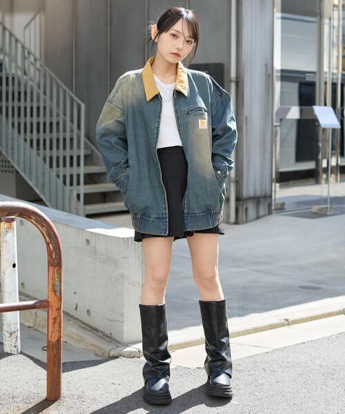 WEGO(ウィゴー)の「WEGO/ワーカーズWジップデニムブルゾン(ブルゾン・メンズ・コバルトブルー/ブラック系その他・FREE)」の3枚目の写真