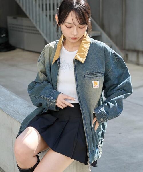 WEGO(ウィゴー)の「WEGO/ワーカーズWジップデニムブルゾン(ブルゾン・メンズ・コバルトブルー/ブラック系その他・FREE)」の10枚目の写真