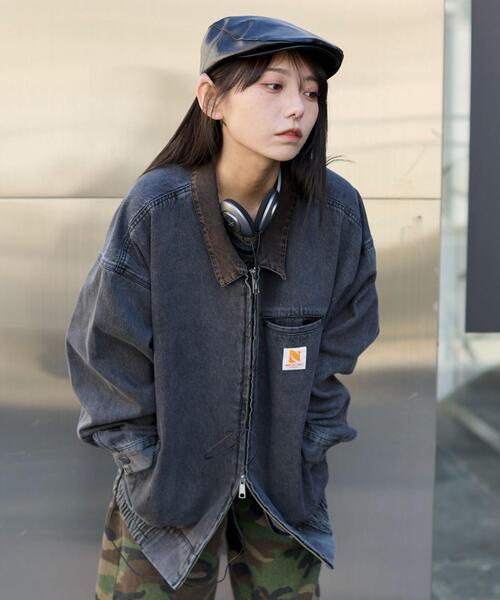 WEGO(ウィゴー)の「WEGO/ワーカーズWジップデニムブルゾン(ブルゾン・メンズ・コバルトブルー/ブラック系その他・FREE)」の18枚目の写真