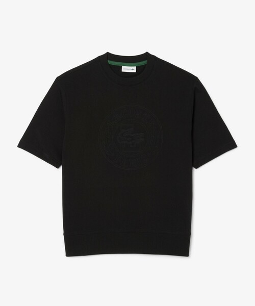 LACOSTE(ラコステ)の「裏パイル グラフィック刺繍 トーン・オン・トーンステッチ半袖スウェット(スウェット・メンズ・ブラック/ライトブルー/オフホワイト・2/4/3/5)」の3枚目の写真