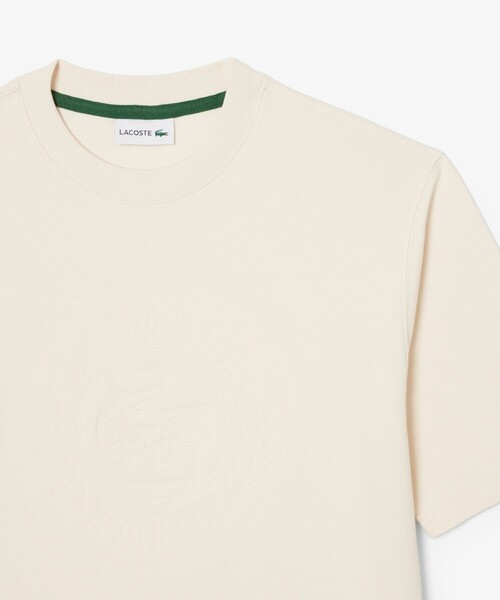 LACOSTE(ラコステ)の「裏パイル グラフィック刺繍 トーン・オン・トーンステッチ半袖スウェット(スウェット・メンズ・ブラック/ライトブルー/オフホワイト・2/4/3/5)」の2枚目の写真