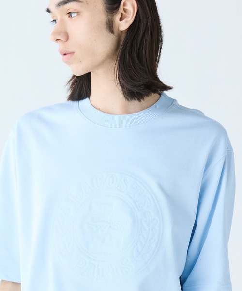 LACOSTE(ラコステ)の「裏パイル グラフィック刺繍 トーン・オン・トーンステッチ半袖スウェット(スウェット・メンズ・ブラック/ライトブルー/オフホワイト・2/4/3/5)」の5枚目の写真