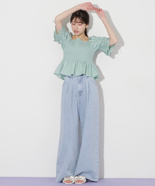 セール】◇エンブロイダリーパフブラウス（シャツ/ブラウス）｜JILL by