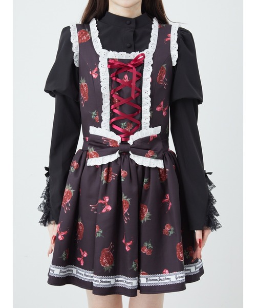 Jamie エーエヌケー（ジェイミーエーエヌケー）の「ゴシックメルトストロベリーJSK（ワンピース・レディース・ブルー/レッド・M）」の12枚目の写真