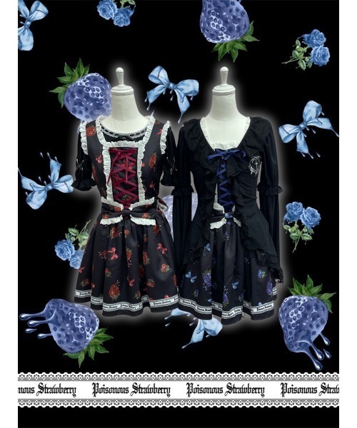 Jamie エーエヌケー（ジェイミーエーエヌケー）の「ゴシックメルトストロベリーJSK（ワンピース・レディース・ブルー/レッド・M）」の17枚目の写真