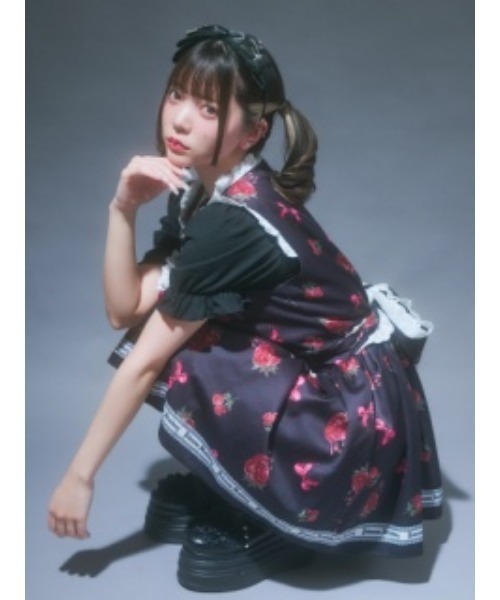 Jamie エーエヌケー（ジェイミーエーエヌケー）の「ゴシックメルトストロベリーJSK（ワンピース・レディース・ブルー/レッド・M）」の4枚目の写真