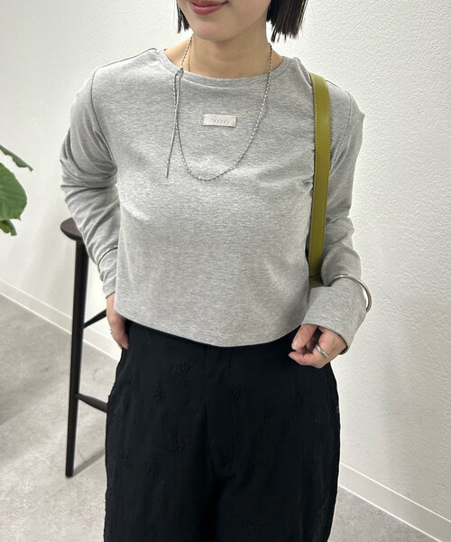 mystic(ミスティック)の「ロゴチビロングTシャツ(Tシャツ/カットソー・レディース・グレー/オフホワイト/ベージュ・FREE)」の10枚目の写真