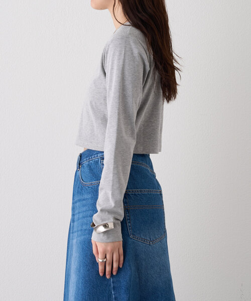 mystic(ミスティック)の「ロゴチビロングTシャツ(Tシャツ/カットソー・レディース・グレー/オフホワイト/ベージュ・FREE)」の14枚目の写真