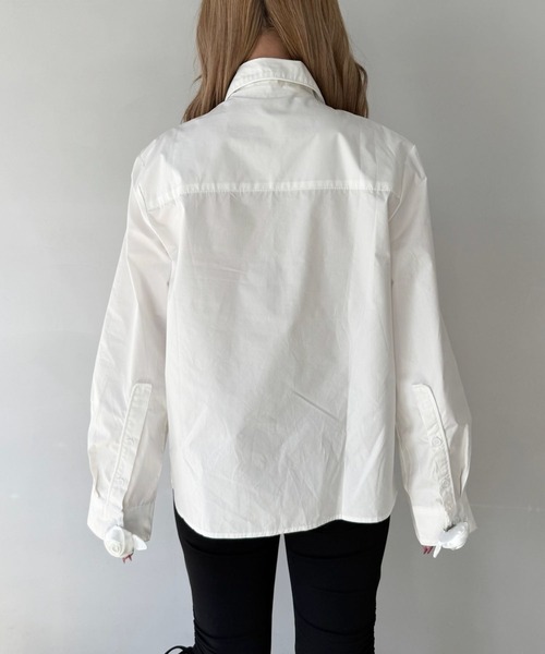 SANSeLF（サンセルフ）の「【SANSeLF】 ローズモチーフシャツ ビッグカラー ミニマルユース sanw25s049（シャツ/ブラウス・レディース・ホワイト・FREE）」の15枚目の写真