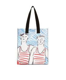 MSGM（エムエスジーエム）の「MSGM×LUKE EDWARD HALL コラボレーショングラフィックバッグ（トートバッグ）」