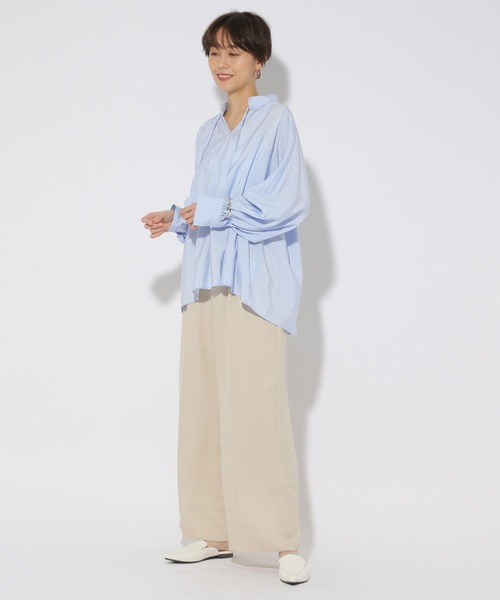 Elura（エルーラ）の「アイロンいらずセミシアブラウス/316579（シャツ/ブラウス・レディース・ベージュ/オフホワイト/ライトブルー・SMALL/LARGE/MEDIUM）」の12枚目の写真