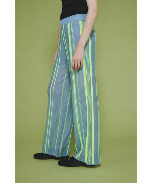 HeRIN.CYE(ヘリンドットサイ)の「Random patten knit pants ランダムパターンカーディガン(その他パンツ・レディース・ブルー/ライム/オレンジ・36/38)」の9枚目の写真