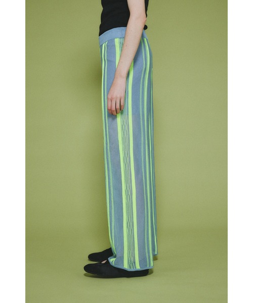 HeRIN.CYE(ヘリンドットサイ)の「Random patten knit pants ランダムパターンカーディガン(その他パンツ・レディース・ブルー/ライム/オレンジ・36/38)」の10枚目の写真
