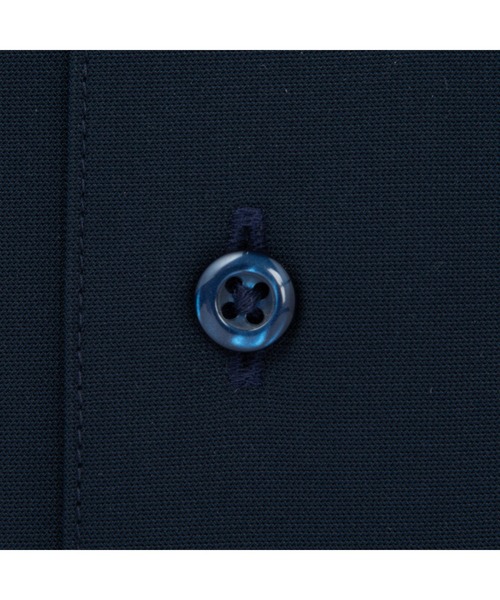 TOKYO SHIRTS（トウキョウシャツ）の「形態安定ノーアイロン ホリゾンタルワイド 長袖ストレッチビジネスワイシャツ（ビジネスシャツ・メンズ・ネイビー・首回り37cm-裄丈80cm/首回り39cm-裄丈80cm/首回り43cm-裄丈86cm/首回り39cm-裄丈84cm/首回り41cm-裄丈82cm/首回り41cm-裄丈86cm/首回り42cm-裄丈82cm/首回り42cm-裄丈86cm/首回り43cm-裄丈82cm/首回り37cm-裄丈84cm）」の4枚目の写真