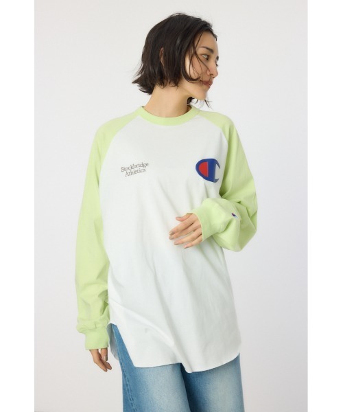 RODEO CROWNS WIDE BOWL(ロデオクラウンズワイドボウル)の「【Champion】ラグランTシャツ(Tシャツ/カットソー・レディース・ライム/オレンジ/ブラック・FREE)」の3枚目の写真