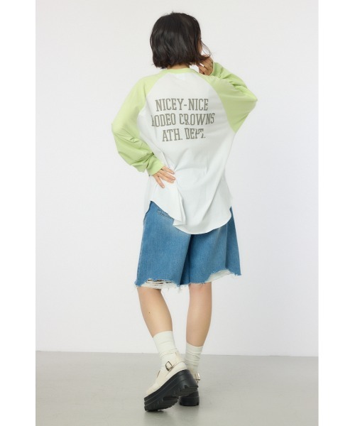 RODEO CROWNS WIDE BOWL(ロデオクラウンズワイドボウル)の「【Champion】ラグランTシャツ(Tシャツ/カットソー・レディース・ライム/オレンジ/ブラック・FREE)」の19枚目の写真