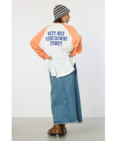 RODEO CROWNS WIDE BOWL(ロデオクラウンズワイドボウル)の「【Champion】ラグランTシャツ(Tシャツ/カットソー・レディース・ライム/オレンジ/ブラック・FREE)」の14枚目の写真