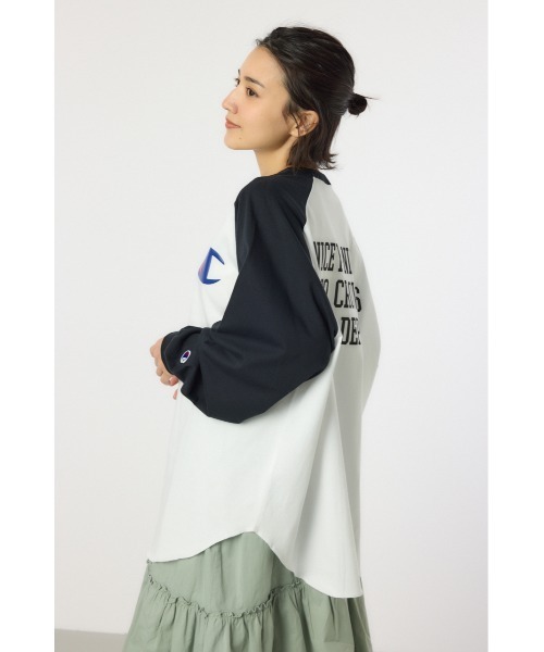 RODEO CROWNS WIDE BOWL(ロデオクラウンズワイドボウル)の「【Champion】ラグランTシャツ(Tシャツ/カットソー・レディース・ライム/オレンジ/ブラック・FREE)」の5枚目の写真