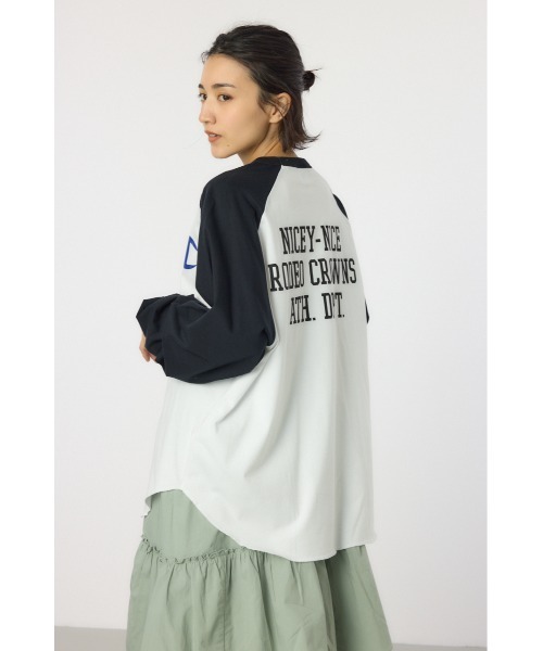 RODEO CROWNS WIDE BOWL(ロデオクラウンズワイドボウル)の「【Champion】ラグランTシャツ(Tシャツ/カットソー・レディース・ライム/オレンジ/ブラック・FREE)」の6枚目の写真