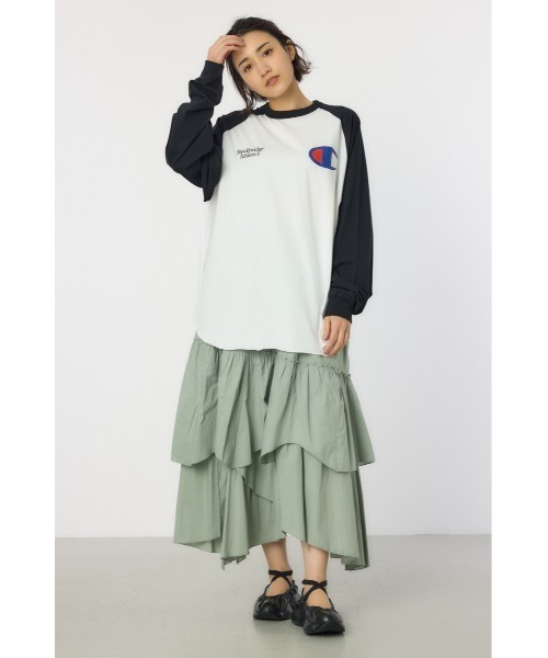 RODEO CROWNS WIDE BOWL(ロデオクラウンズワイドボウル)の「【Champion】ラグランTシャツ(Tシャツ/カットソー・レディース・ライム/オレンジ/ブラック・FREE)」の8枚目の写真