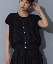 NICOLE white | シアージャガードドッキングカーディガン(カーディガン/ボレロ)