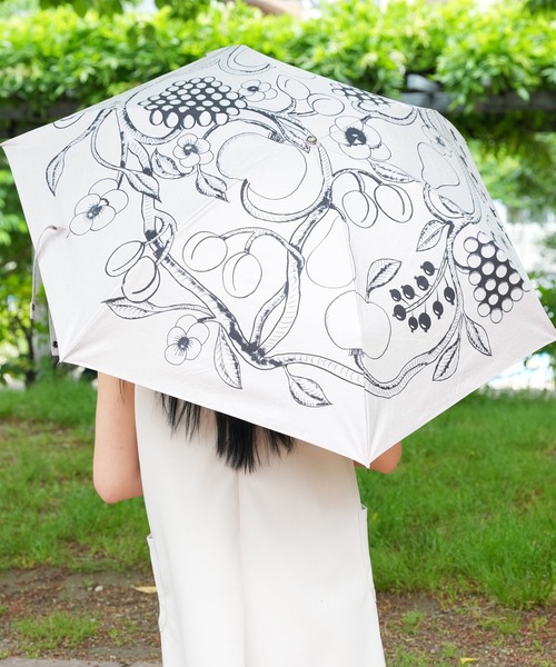 utatane×Kuovi 折りたたみ日傘 完全遮光100％ 晴雨兼用 北欧色