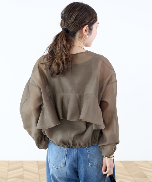 22000円新品♡スコットクラブ購入 シアーブラウス♡後ろくるみボタン 22000円新品♡スコットクラブ購入 シアーブラウス♡後ろくるみ