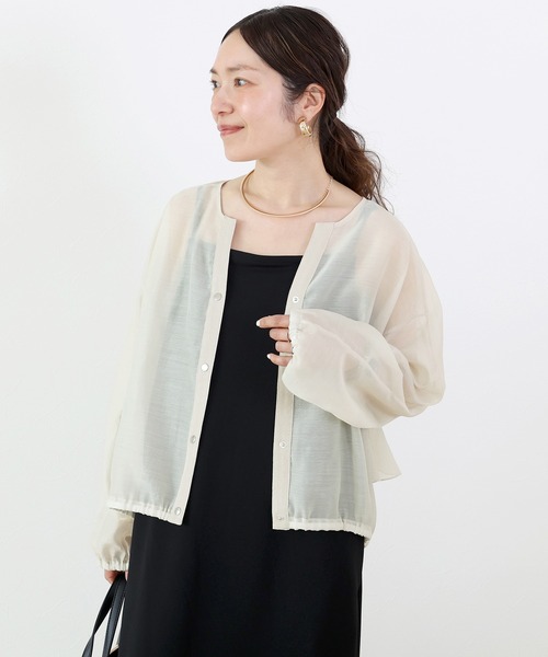 22000円新品♡スコットクラブ購入 シアーブラウス♡後ろくるみボタン 21000円新品♡スコットクラブ購入 デザインブラウス♡シアー