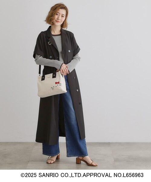 ハローキティコラボ（ハローキティコラボ）の「【ハローキティ】Lee別注フェイススクエア2WAYトート（トートバッグ・レディース・アイボリー/ブラック・00）」の13枚目の写真