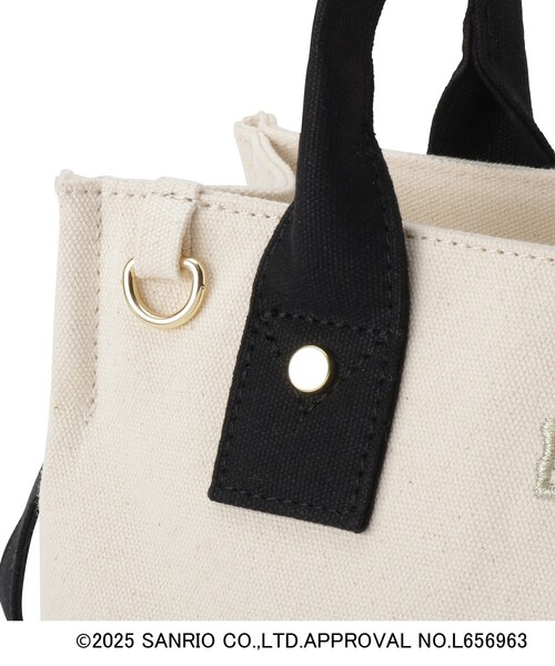 ハローキティコラボ（ハローキティコラボ）の「【ハローキティ】Lee別注フェイススクエア2WAYトート（トートバッグ・レディース・アイボリー/ブラック・00）」の7枚目の写真