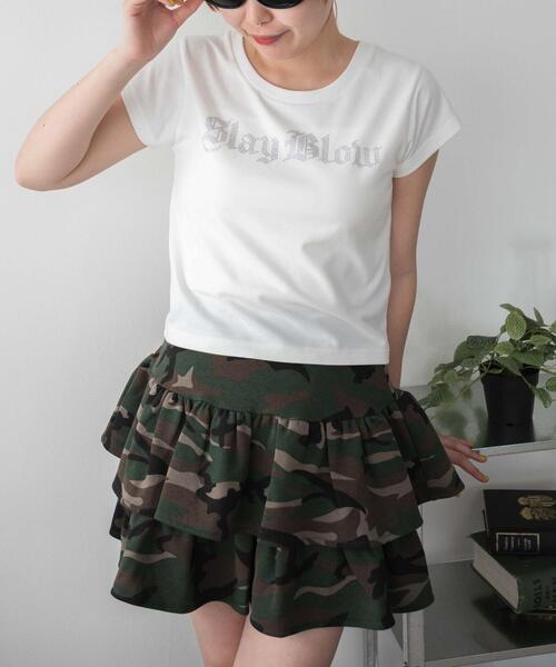 WEGO（ウィゴー）の「WEGO/ロゴスタッズT（Tシャツ/カットソー・レディース・その他1/ホワイト・FREE）」の6枚目の写真