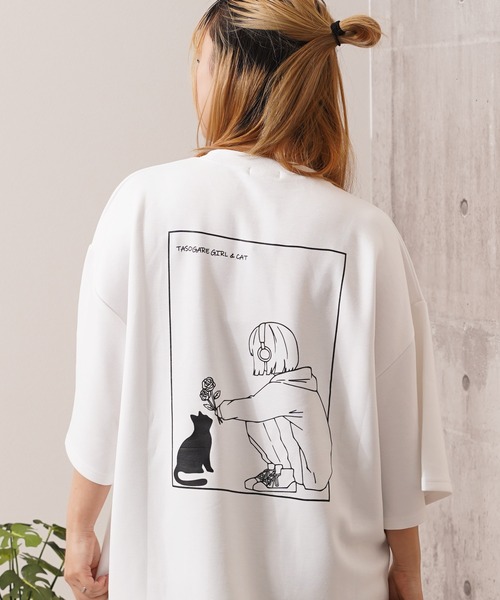[RADINEO]★ 韓国人気★CAT & PUNCHING T-SHIRTS punchcat border tee / パンチキャットボーダーTシャツ（Tシャツ