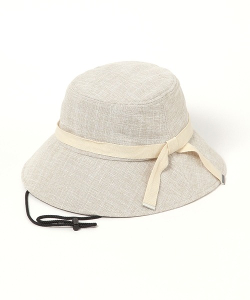 studio CLIP（スタディオクリップ）の「【抗菌防臭】洗える紐付き日除けハット（ハット・レディース・ブラック/ライトグレー/ナチュラル・FREE）」の14枚目の写真