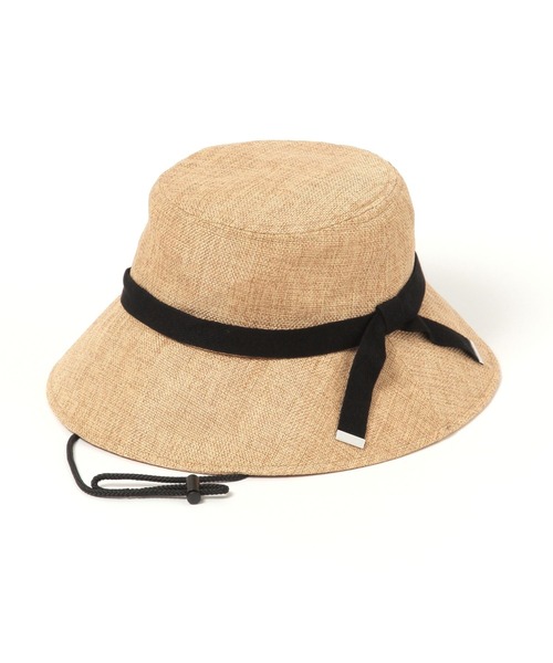 studio CLIP（スタディオクリップ）の「【抗菌防臭】洗える紐付き日除けハット（ハット・レディース・ブラック/ライトグレー/ナチュラル・FREE）」の16枚目の写真