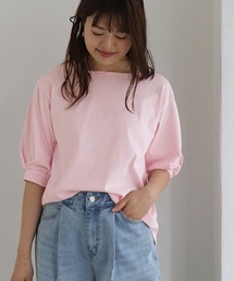 【イージーケア】スクエアネックパフスリーブオーバーTシャツ