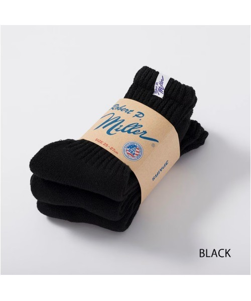 fridge(フリッジ)の「【Miller】ミラー Low Guage Sox(ソックス/靴下・メンズ・ブラック/ホワイト・ONE SIZE)」の1枚目の写真