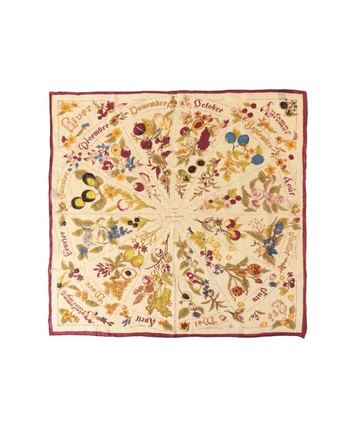 manipuri オレンジ刺繍ストール manipuri オレンジ刺繍ストール