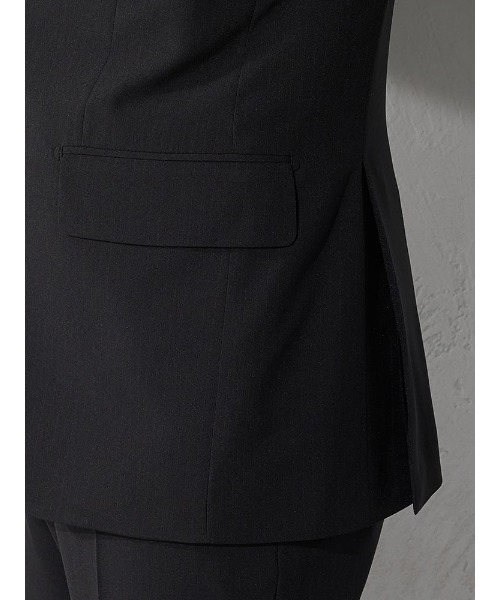 Perfect Suit FActory(パーフェクトスーツファクトリー)の「【上下洗える/2パンツ/高通気】WEB限定スーツ ツーパンツ 4WAYストレッチ ストライプ ブラック(スーツセット・メンズ・ブラック・A6/AB5/AB6/A5/A4/AB7/Y6/BB5/BB6/BB7/BB4/BB8/A7/AB4/A8/AB8/Y4/Y5/Y7)」の5枚目の写真