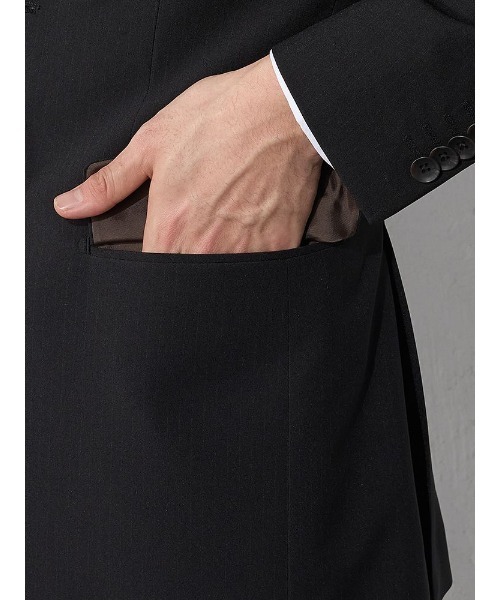 Perfect Suit FActory(パーフェクトスーツファクトリー)の「【上下洗える/2パンツ/高通気】WEB限定スーツ ツーパンツ 4WAYストレッチ ストライプ ブラック(スーツセット・メンズ・ブラック・A6/AB5/AB6/A5/A4/AB7/Y6/BB5/BB6/BB7/BB4/BB8/A7/AB4/A8/AB8/Y4/Y5/Y7)」の6枚目の写真