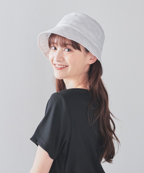 Honeys（ハニーズ）の「バケットハット（ハット・レディース・ベージュ系その他/ホワイト系その他/アイボリー/ブラック/ホワイト系その他2/ブラック系その他・FREE）」の17枚目の写真