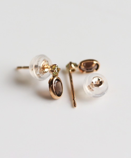 ペリドット / スモーキークォーツ ピアス | K10YG 〈Web限定〉（ピアス