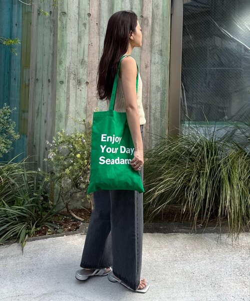 SEADAM（シーダム）の「【SEADAM】〈UNISEX〉メッセージプリントトートバッグ（トートバッグ・メンズ・ブラック/オリーブ/ローズ/ブルー/グリーン/ライトグレー・ONE SIZE）」の17枚目の写真