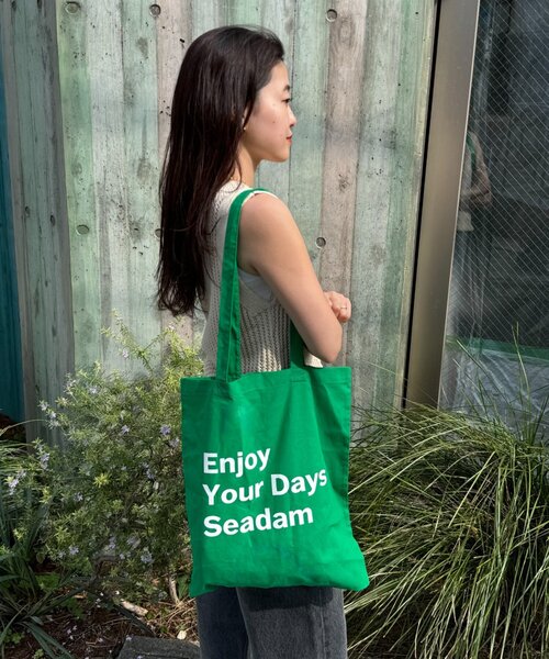 SEADAM（シーダム）の「【SEADAM】〈UNISEX〉メッセージプリントトートバッグ（トートバッグ・メンズ・ブラック/オリーブ/ローズ/ブルー/グリーン/ライトグレー・ONE SIZE）」の18枚目の写真