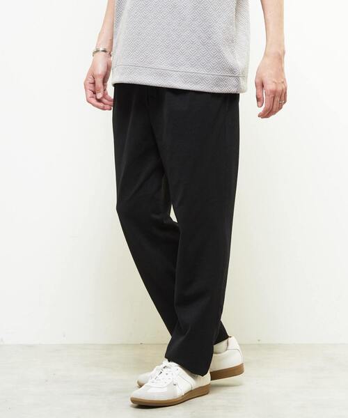 MEN'S MELROSE(メンズメルローズ)の「リラックステーパードイージーパンツ | ストレッチ / 吸水速乾(スラックス・メンズ・チャコールグレー/ブラック・3/4/2)」の2枚目の写真